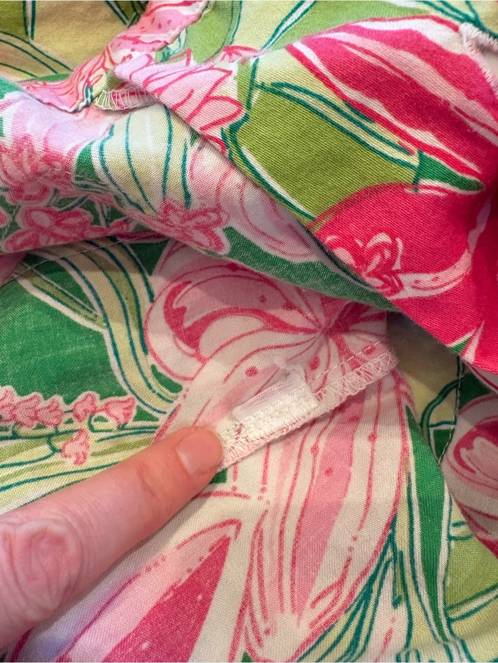 Lilly Pulitzer Long Sleeve Pajama Set Pink Green Lily Floral PJ Set Size XS - Picture 6 of 10